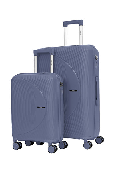 PARAJOHN 2-Piece PP Hard Case Luggage Set – 20″ Cabin & 30″ Large, 8 Wheels, ...
