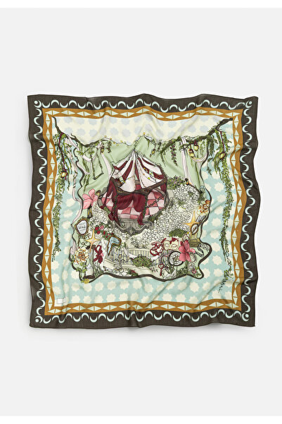 Fresh Eșarfă din viscoză cu model STARLIGHT HARMONY FLOŞ, SECRET FOREST