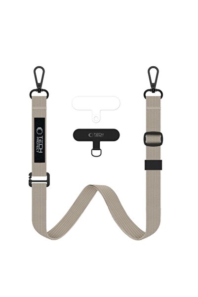Tech-Protect C6S Adjustable Crossbody & Wrist Lanyard - Brown