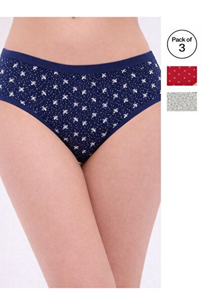 LAZZYCAT By Styli Pack of 3 - Printed Mid Rise Briefs