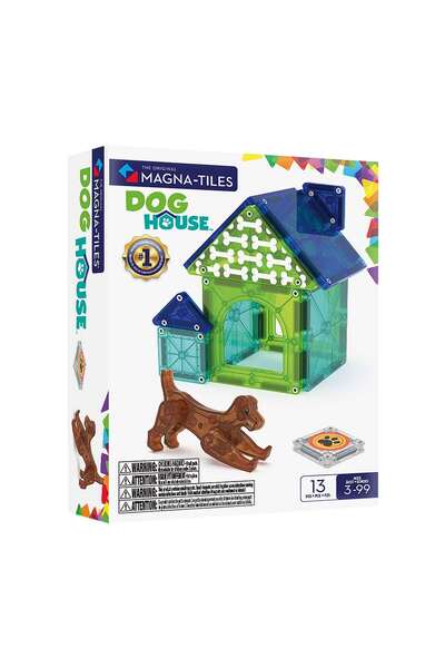 Magna Tiles MAGNA-TILES Dog House, set magnetic, copii varsta 3-9 ani