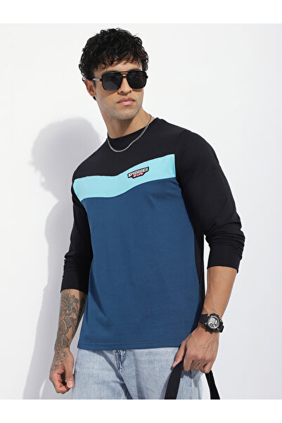 Dillinger By Styli Men Regular Fit Cut and Sew Panel T-Shirt