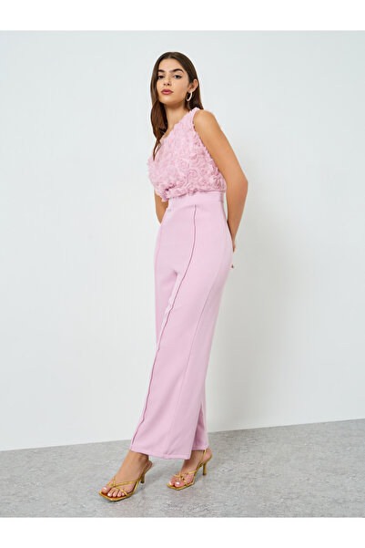 Styli Women Lilac One Shoulder Wide Leg Jumpsuit