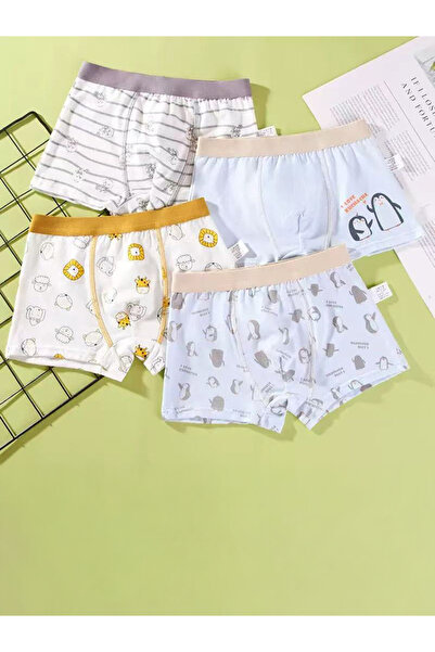 Styli Pack of 4 - Boys Printed Cotton Boxers