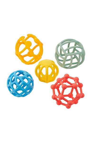 TickiT Mingi senzoriale flexibile din silicon, SiliSoft, copii varsta 0-3 ani