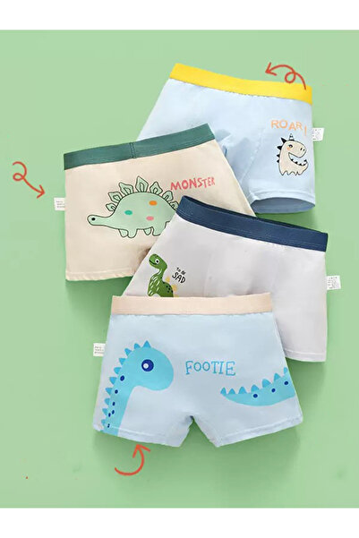 Styli Pack of 4 - Boys Printed Cotton Boxers