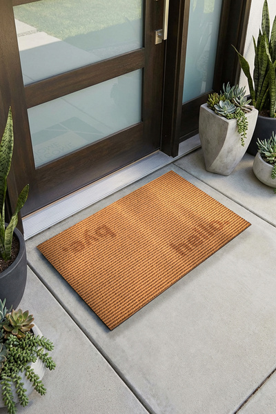 VİTALİHOME سجادة باب خارجية من شارم ناتشورال هالو باي، سجادة باب أمامية ذات ش...