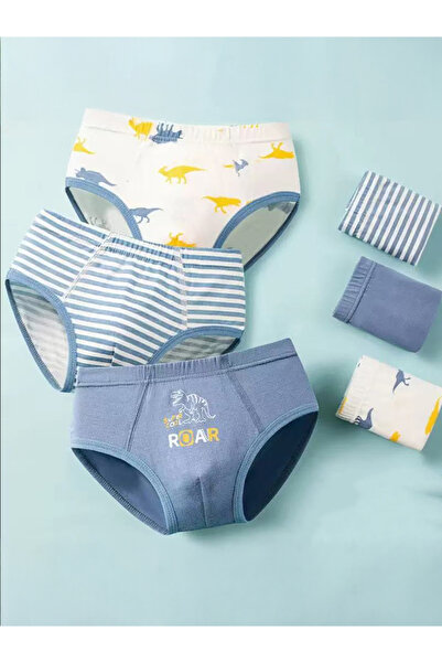 Styli عبوة من 3 قطع - سراويل داخلية قطنية مطبوع للأولاد