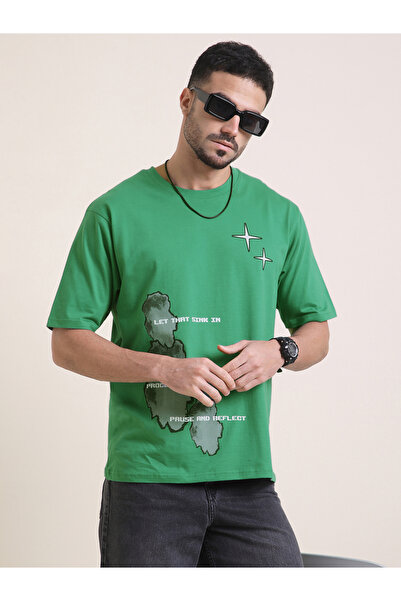 Difference of Opinion By Styli Men Oversized Short Sleeve Printed T-Shirt