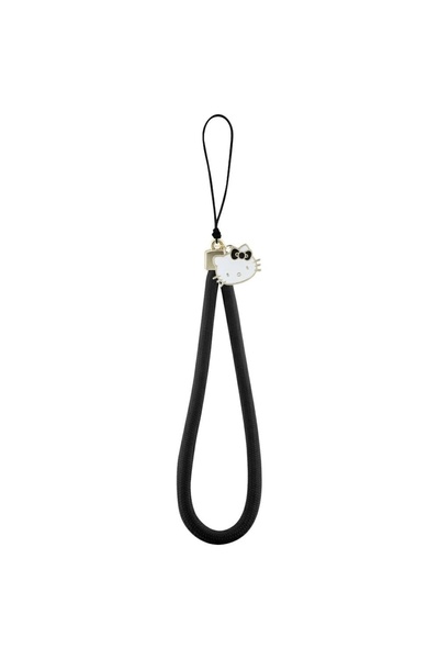 Hello Kitty Phone Charm, Nylon Kitty Head, Black