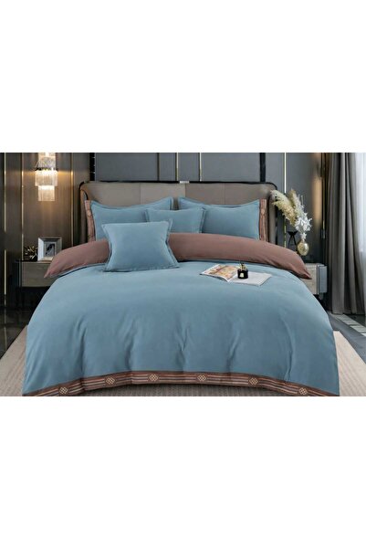 ANATOLIATEKSTILE Premium Cotton Bed Linen, 6 Pieces, Elegant Modern Design, H...