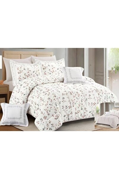 smart home 5-Piece Luxury Microfiber Bedspread & Duvet Cover Set 230x170cm Re...