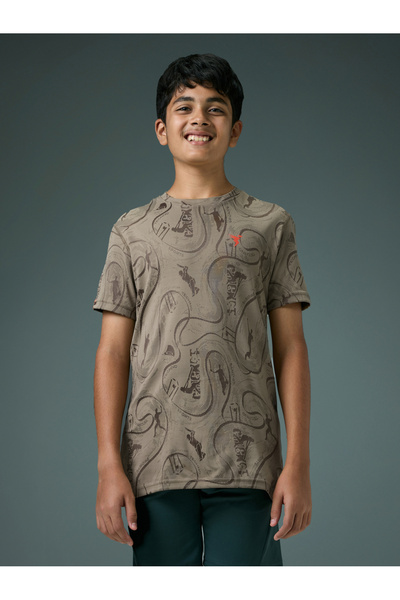 Technosport By Styli تيشيرت رياضي مطبوع للأولاد قصة ضيقة