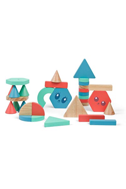 BS Toys Blocuri de constructie din lemn, 36 de piese, BS Toys, copii varsta 2...