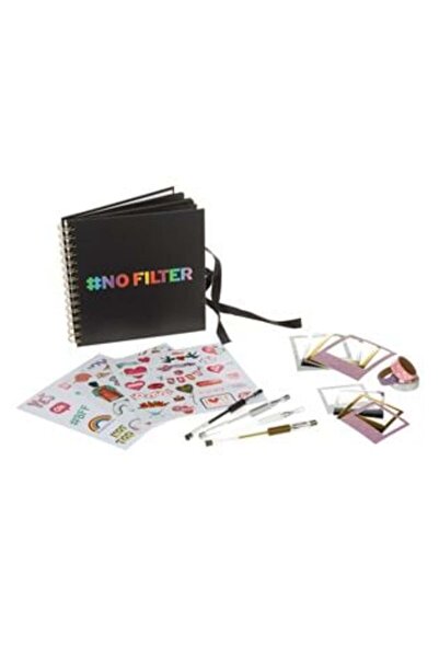 SHOPIENS Black Scrapbook Album Color "#No Filter" 23 x 21 cm