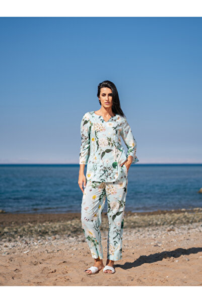 Sanskrutihomes By Styli Floral Print Cotton Top and Pyjama Set