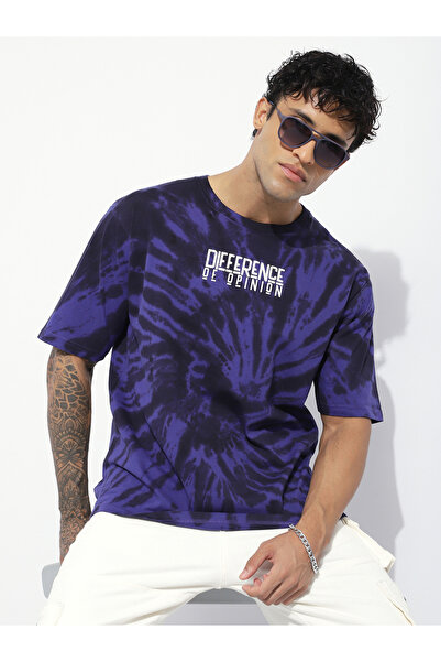 Difference of Opinion By Styli Men Oversized Tie Dye All Over Print T-Shirt