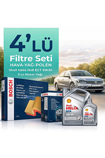 SHELL Vw Passat B7 1.6 2.0 Tdı Dizel Filtre Bakım Seti 2011-2014