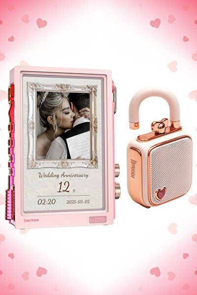 DIVOOM LoveLock Ses Kayıt Özellikli Bluetooth Hoparlör ve Times Frame Akıllı ...