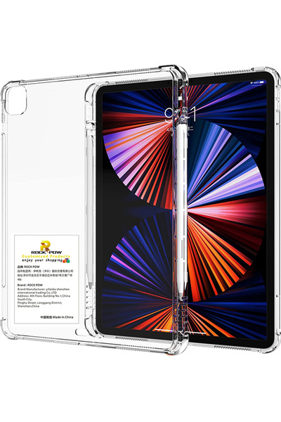 HALAMODO Protective Case Cover For Apple iPad Pro 12.9 (2021/2020/2018) Clear