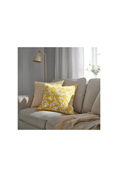 IKEA Husă de pernă decorativă, galben-alb, 50x50 cm. Perna interioară se vind...