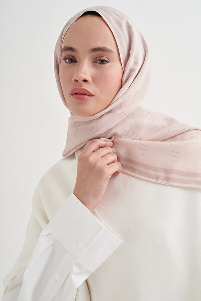 carell Grace Monogram Floş Şal Krem