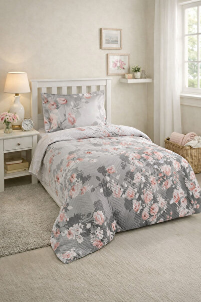 Özdilek Lupita Dört Mevsim Kapitone Nevresim Takımı Tek Kişilik - GRİ