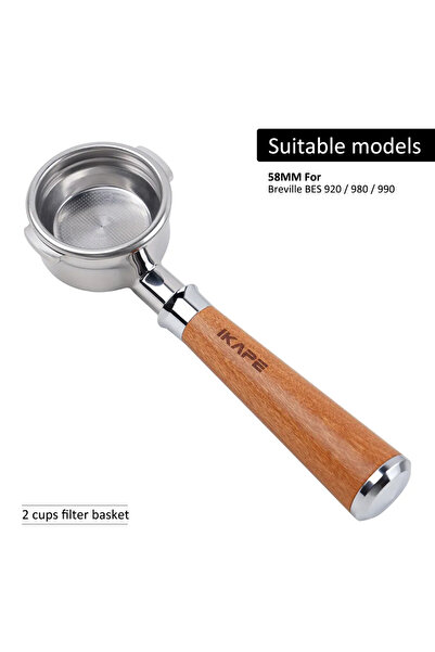 Choice8 58MM Breville IKAPE Bottomless Portafilter for Delonghi/Barsetto/Beri...