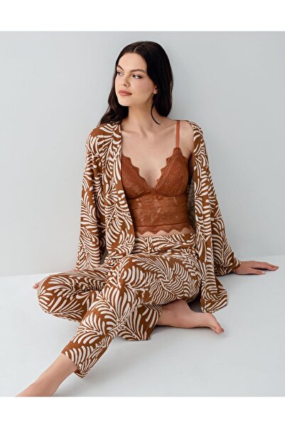 Arnetta Set de pijamale și îmbrăcăminte de casă pentru femei, 3 piese, cu mod...