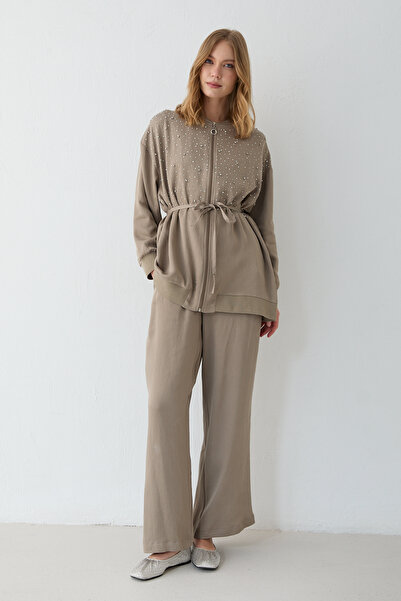 Melike Tatar طقم بنطلون مرصع بالأحجار 32-2644