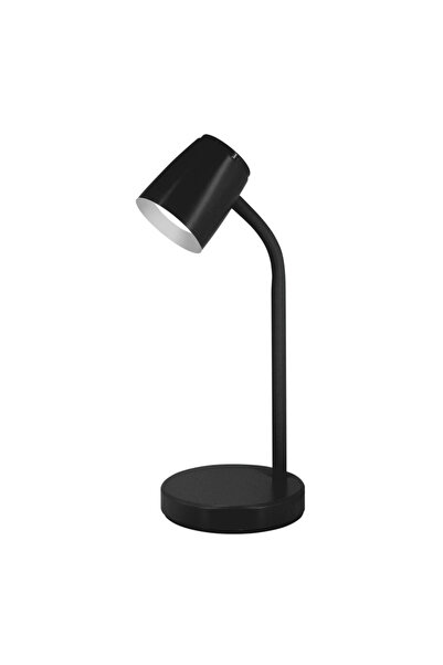 LED-POL Lampa de Birou LED VERO, Culoare Neagra, Brat Flexibil, Finisaj Soft-Touch, 39.5 cm, Adulti si Copii