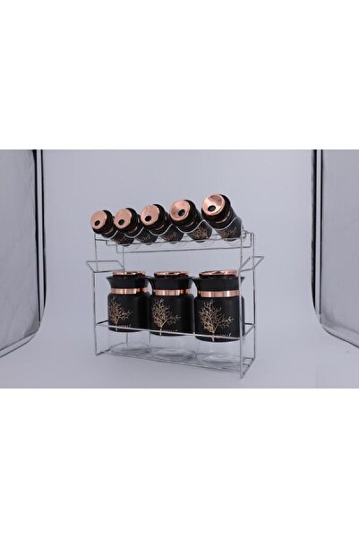 ozbience Ağaç Desenli 8'li Baharat Takımı Seti, Şık ve Kullanışlı Tasarım