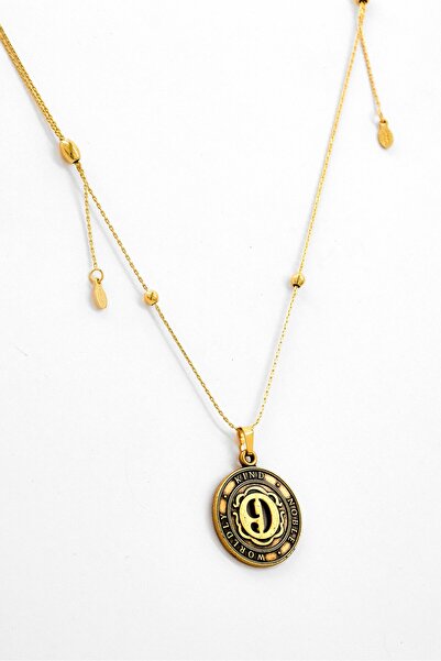 Alex and Ani قلادة نسائية أنيقة قابلة للتمديد على شكل الرقم تسعة، ذهبية اللون