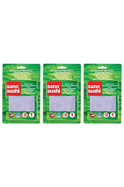 Sano SET 3 PIECES - Ultra Absorbent Microfiber Cleaning Cloth 30x30 cm - Pack...
