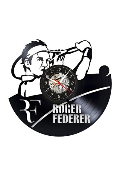 OEM Roger Federer Wall Clock, Performance Tennis Design, Handmade from Recycl...
