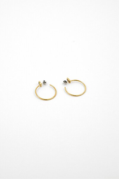 Tommy Hilfiger زوج واحد من الأقراط الحلقية النسائية بنقش الأحرف الأولى من الا...