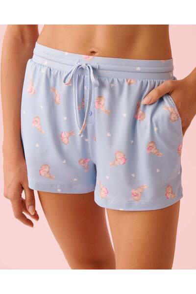 La Vie en Rose شورت بيجاما فائق النعومة بنقشة أرنب