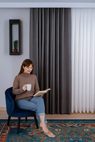 QUBA DECO ستارة جاكار منقوشة سميكة لغرفة المعيشة وغرفة النوم