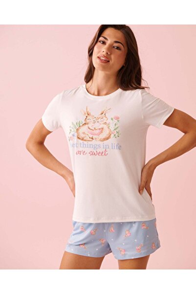 La Vie en Rose Bunny Print Super Soft T-shirt