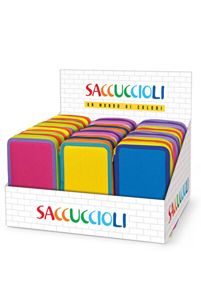 Lebez Penar echipat - Color Block Basic cu 3 fermoare (18 markere si 18 creio...