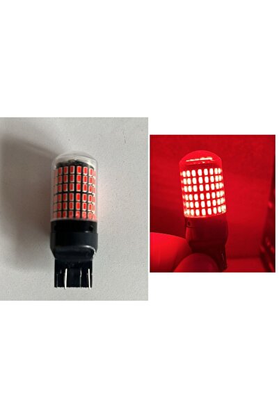 TEKNOPARTS T20 W21/5W 12V-24V OTO STOP FREN AMPULÜ KIRMIZI LED 2'Lİ