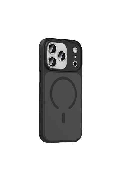 Brabus iPhone 17 Pro Uyumlu MagSafe Özellikli Sert Fall Telefon Kılıfı Siyah