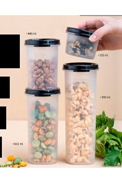 ozbience مجموعة عملية من حاويات التخزين البيضاوية المستديرة المكونة من 4 قطع