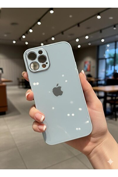 TECNOTREND İPhone 12 PRO MAX Uyumlu LOGOLU Glass Arkası Cam Şık Tasarım Sert ...