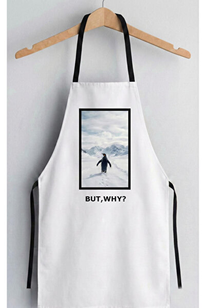 EURO DAY NİHİLİST PENGUEN Kişiye Özel Baskılı Mutfak Önlüğü Askılı Önlük