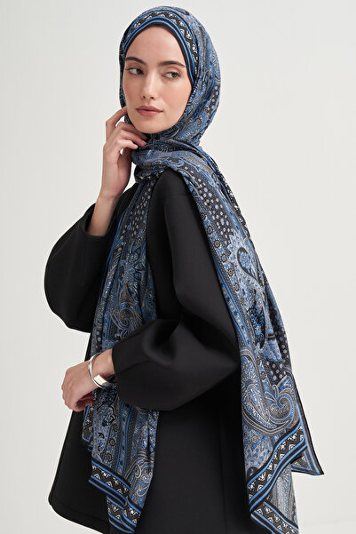 carell Etnik İncira Viskon Şal İndigo