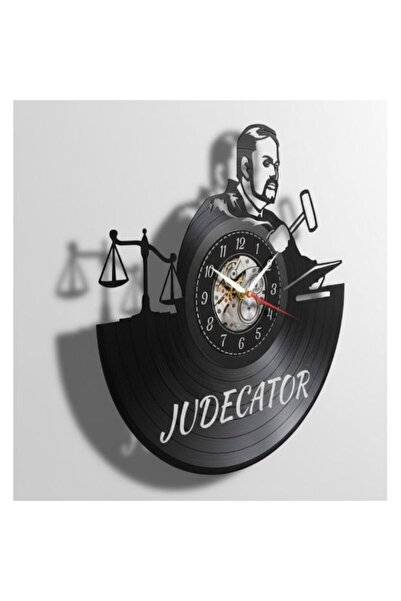 OEM Ceas de perete Justiție și Echitate, lucrat manual din disc de vinil, cadou pentru judecători și magistrați, echilibru