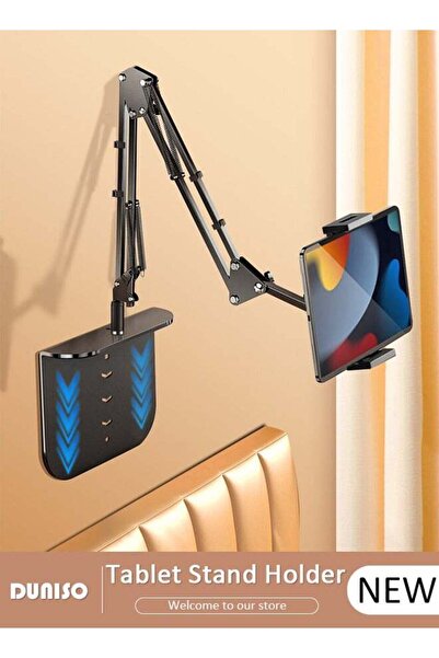 DOMEET DUNISO Tablet Stand Holder, Adjustable Gooseneck iPad/Phone Arm Clamp ...