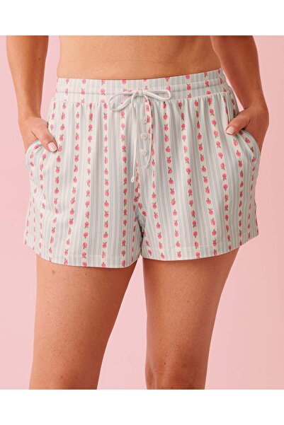 La Vie en Rose شورت بيجاما فائق النعومة بنقشة ورود