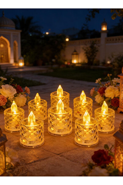 Pomefar 24 قطعة من شموع الشاي LED عديمة الدخان، شموع رمضانية بدون لهب، أضواء ...